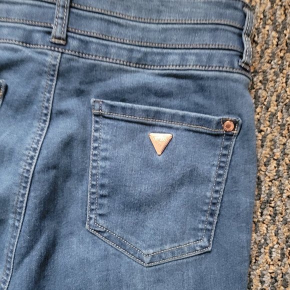 EUC Super High-Waisted Stretch Copper Studded Guess Jeans Size 28 - Picture 8 of 14